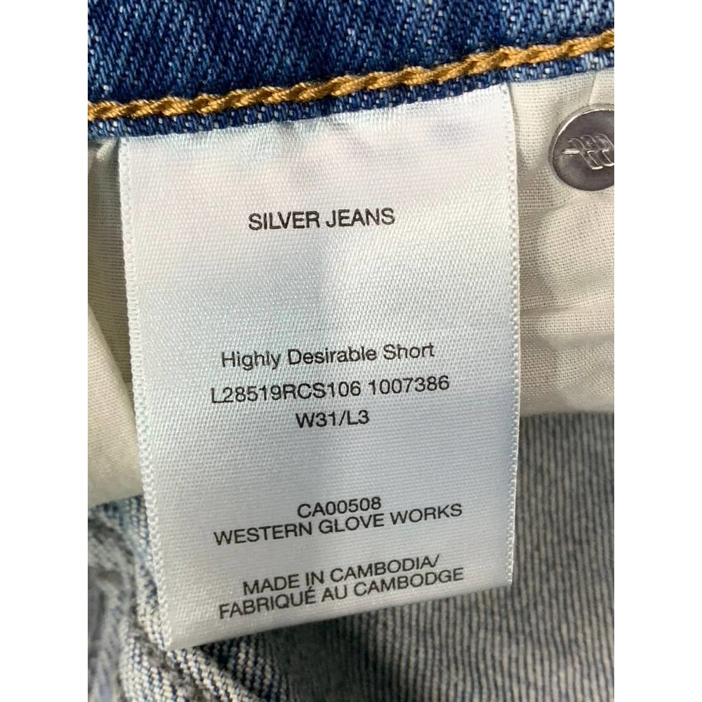 Silver Jeans Co. Women's Indigo High-Rise Distressed Highly Desirable Short SZ29 - Picture 9 of 11